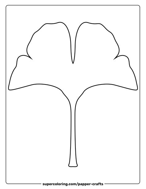 Printable Ginko Leafl Template