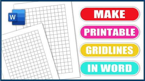 Printable Gird Lines Ms Word