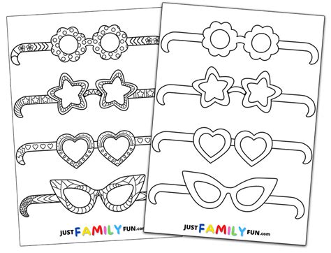 Printable Glasses Template Pdf