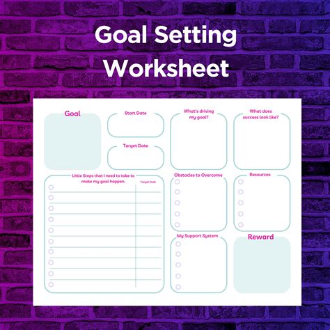 Printable Goal Setting Worksheet For Athletes