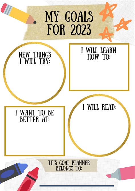 Printable Goals For Students