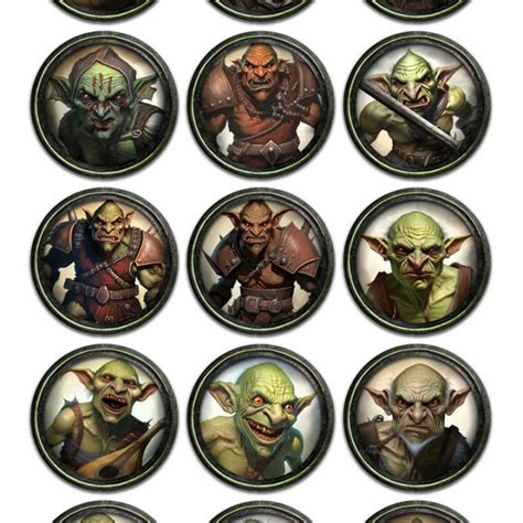 Printable Goblin Monster Tokens