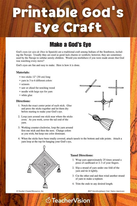 Printable Gods Eye Instructions