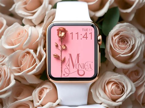 Printable Golden . Rose Apple Watch