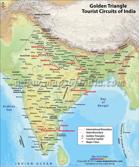 Printable Golden Triangle Map India