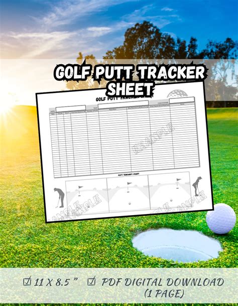 Printable Golf Chip Putt Tracker