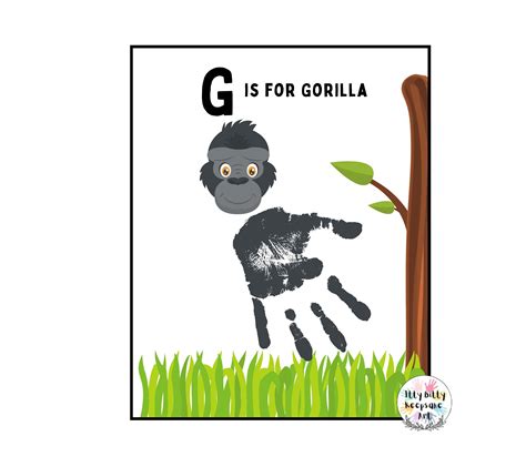 Printable Gorilla Handprint Template
