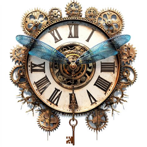 Printable Gothic Roman Numerals Steampunk Clock