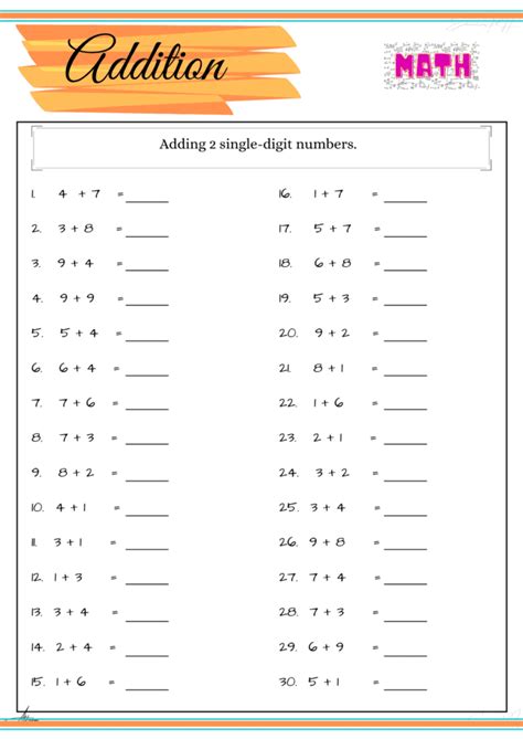 Printable Grade 2 Math Worksheets