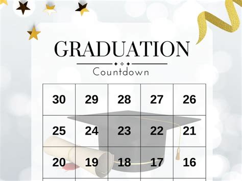 Printable Graduation Countdown Calendar