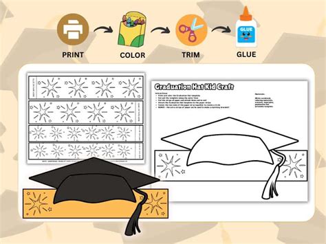 Printable Graduation Hat Folding Note