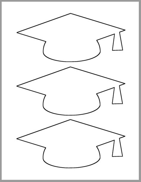 Printable Graduation Hats Template
