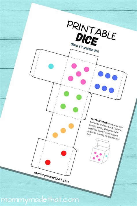 Printable Graph Paper Paper Dice