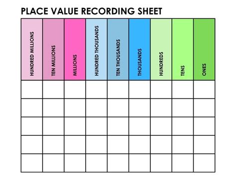 Printable Graph Paper Place Value