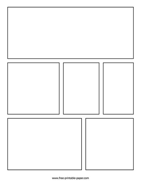Printable Graphic Novel Template