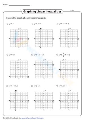 Printable Graphing Linear Inequalities