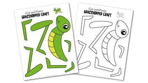 Printable Grasshopper Craft Template