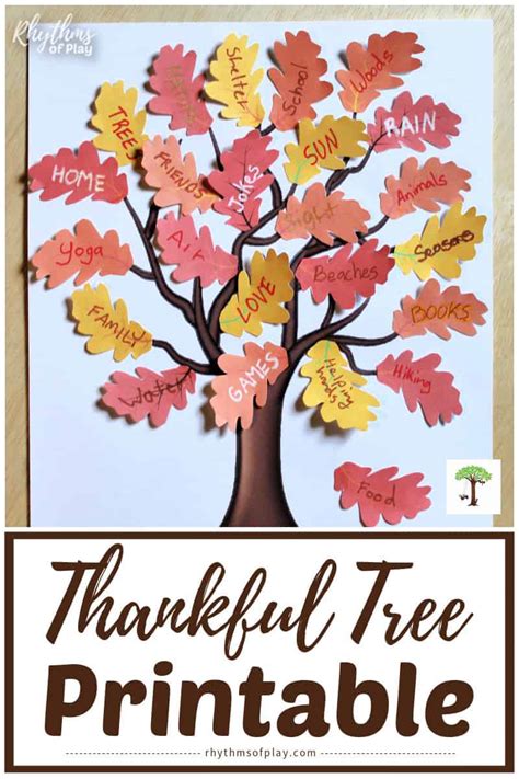 Printable Gratitude Tree Template