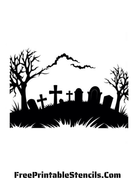 Printable Graveyard Pattern For Indoor Display