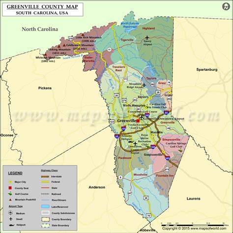 Printable Greenville County Maps