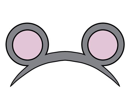 Printable Grey Mouse Ears Hat