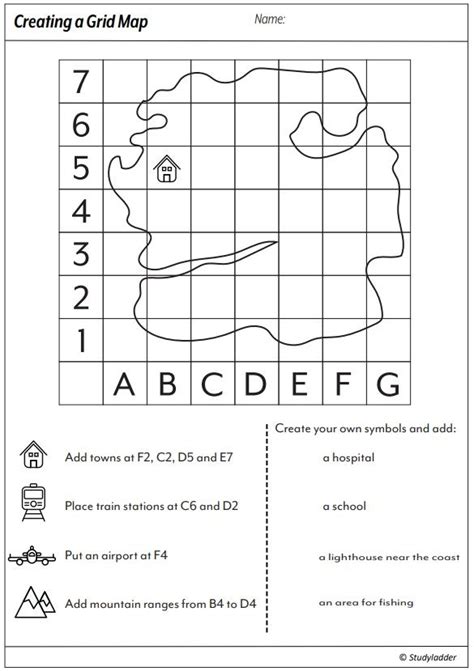 Printable Grid Map Activity Nsew