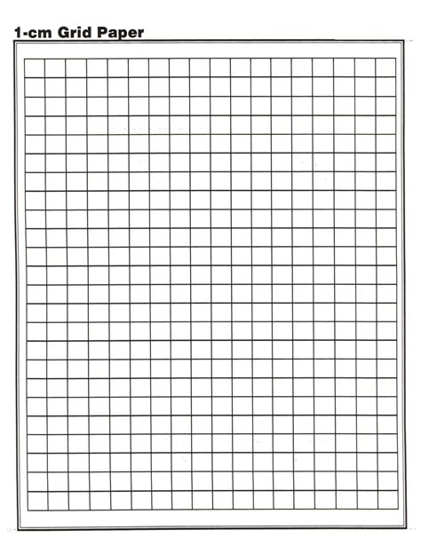 Printable Grid Paper 1Cm