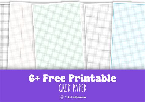 Printable Grid Paper 6X12