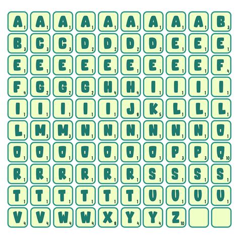 Printable Grid Sheet For Scrabble Letters