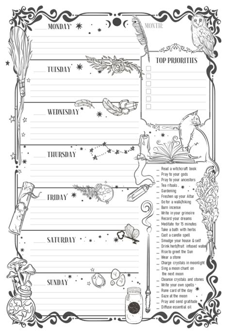 Printable Grimoire Journal Pages