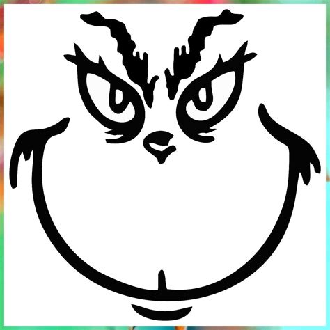 Printable Grinch Face Piictures
