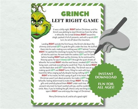 Printable Grinch Left Saving