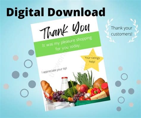 Printable Grocery Note Card