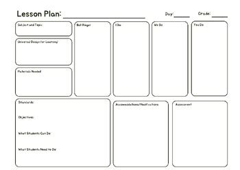 Printable Grr Lesson Planner