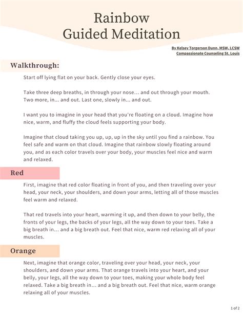 Printable Guided Meditation Scripts