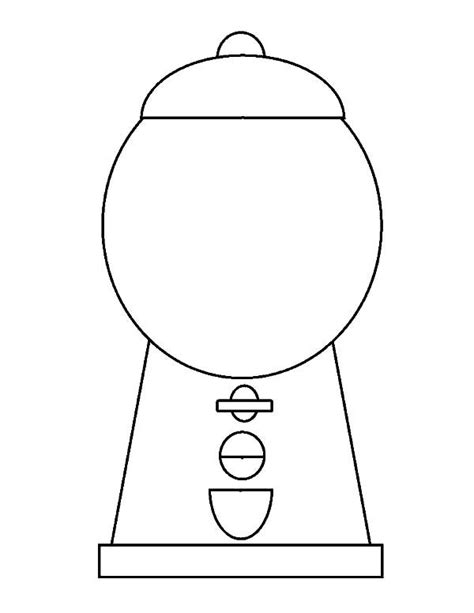 Printable Gumball Machine Outline