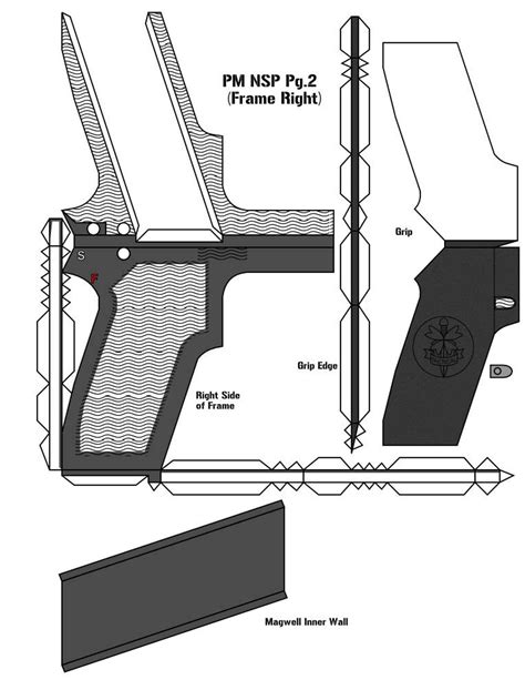 Printable Gun Handle Template