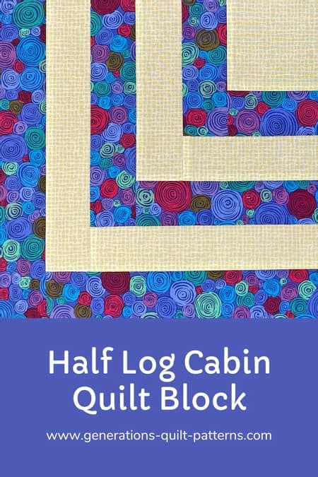 Printable Half Log Cabin Quilt Pattern
