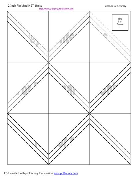 Printable Half Square Triangle Paper