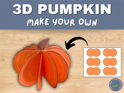 Printable Halloween 3D Pumpkin Template
