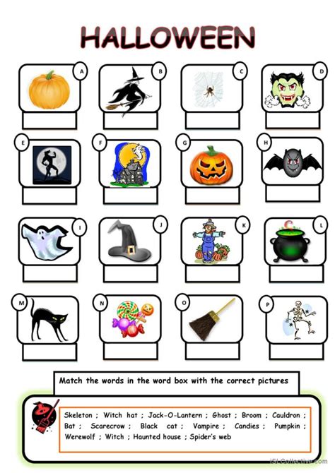 Printable Halloween Activity Packets Esl