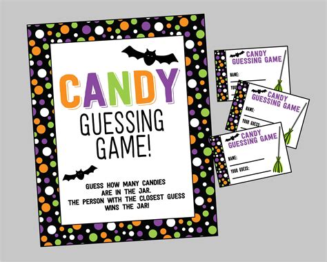 Printable Halloween Candy Guessing