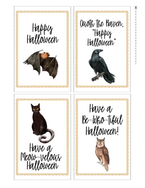 Printable Halloween Note Card