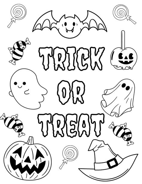Printable Halloween Sheets Colouring