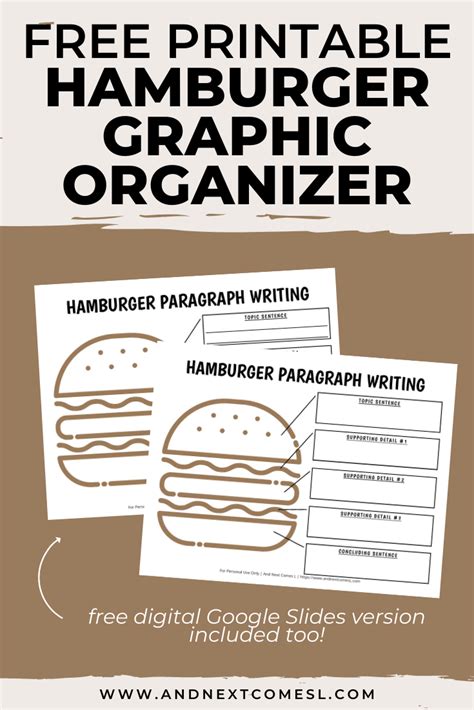 Printable Hamburger Paragraph