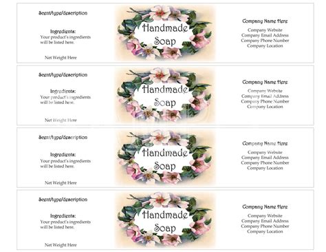 Printable Handmade Soap Labels