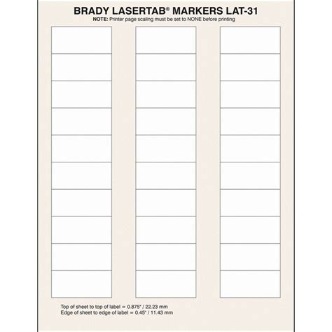 Printable Hangtab Labels Laser