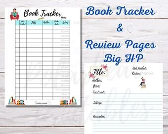 Printable Happy Planner Book Tracker