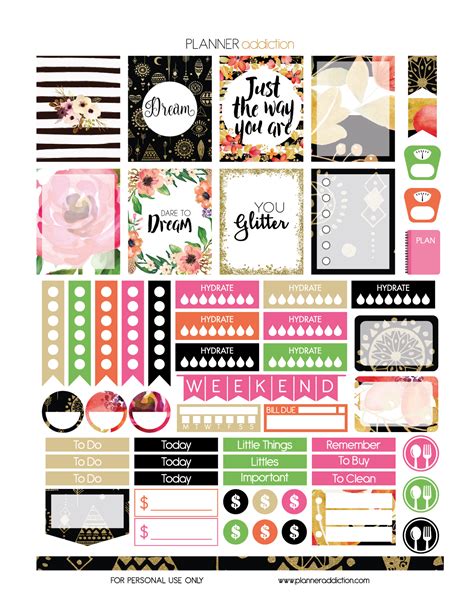 Printable Happy Planner Stickers