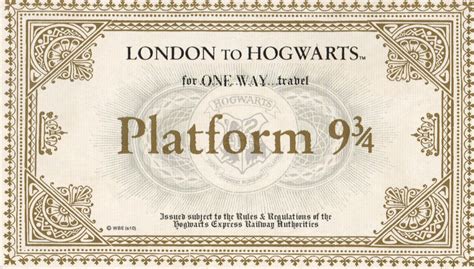 Printable Harry Potter Ticket
